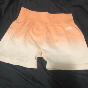 AYBL Orange and Cream Athletic Shorts